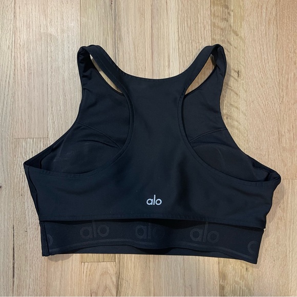 Alo Black Medium Workout Top/Bra - Picture 2 of 7